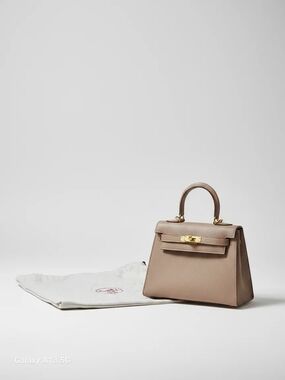 Taupe Top-Handle Leather Satchel - Women Bags